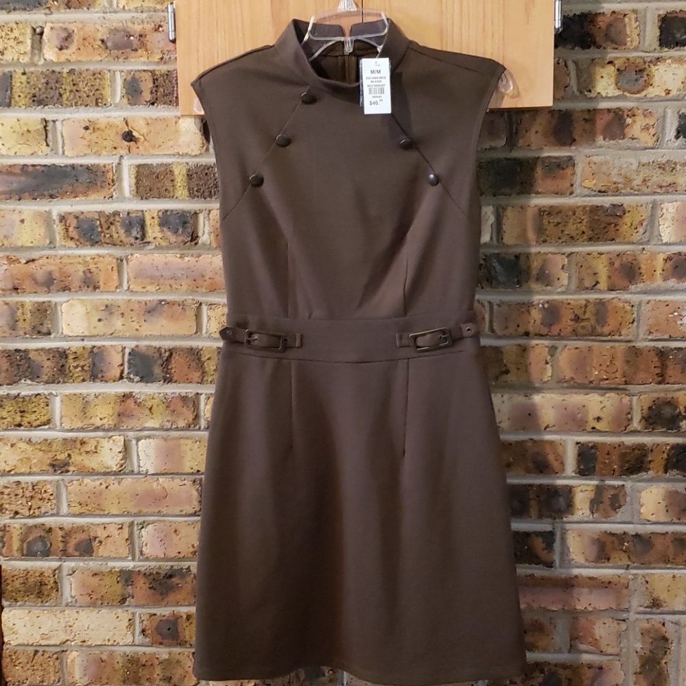 NWT. Military style mini dress